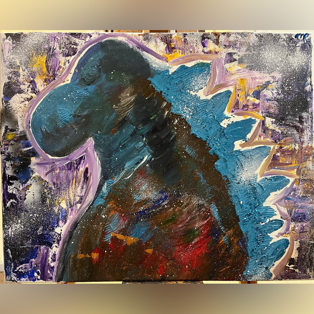 Godzilla Canvas Painting